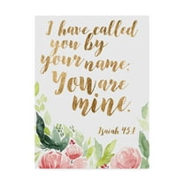 Trademark Fine Art 'Grace Words Floral I' Canvas Art by Studio W