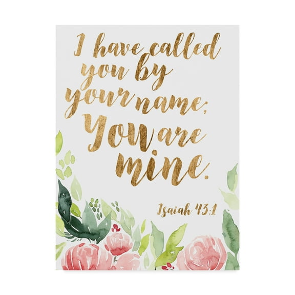 Trademark Fine Art 'Grace Words Floral I' Canvas Art by Studio W