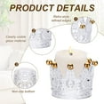 thumbnail image 3 of Uxcell 2 Pack Portavelas de Té, Portavelas de Vidrio en Forma de Corona de 3 Pulgadas, Soporte para Vela de Té Aromaterapia Centro de Mesa de Boda, Dorado, 3 of 6