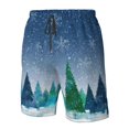 thumbnail image 6 of Uemuo Christmas Trees Pattern Men's Swim Trunks Hawaiian Beach Bathing Suit Swimsuits Beach Quick-Dry Shorts with Pockets-X-Large, 6 of 9
