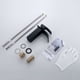 thumbnail image 5 of Grifo para lavabo de baño moderno de boca plana con control de temperatura ajustable, construcción de latón macizo y acabado negro mate para un área de tocador elegante y funcional, 5 of 5
