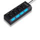 thumbnail image 3 of Divisor de 2 puertos USB 4 con concentrador de interruptores de 4 orificios Concentrador de interruptores independiente Concentrador USB 2.0 Multifunción, 3 of 6