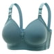thumbnail image 1 of Gibobby Sujetador cómodo, sexy, sin anillo de, talla grande, transpirable y cómodo para mujer Brasier sin varillas para mujer(Azul,46), 1 of 3