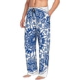 thumbnail image 6 of Salouo Blue Watercolor Print Pajama Pants for Men, Lounge Pants Elastic Waistband Casual Men's sleepwear Loungewear Sleep Pajama Pant -Large, 6 of 7