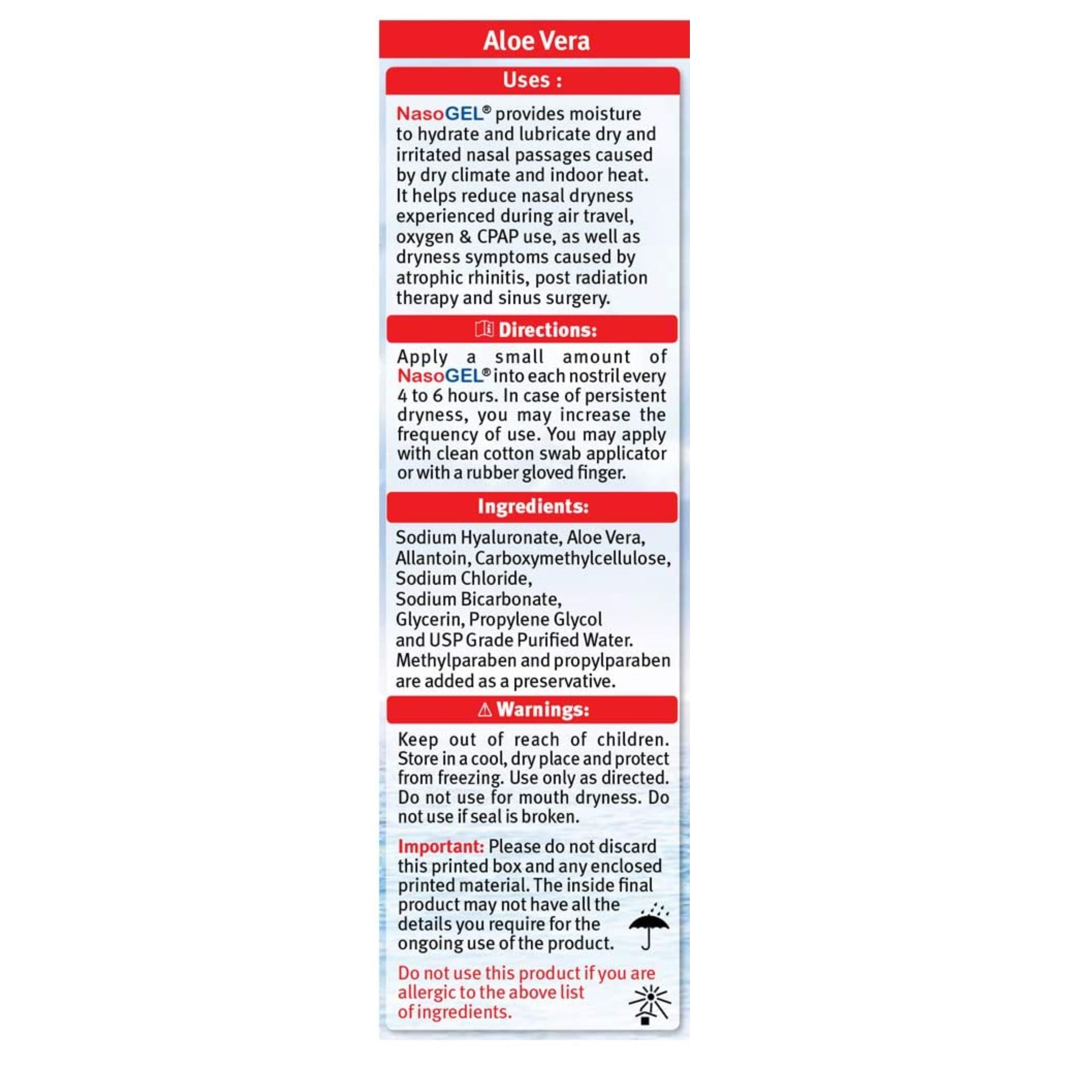 2 Pack - NeilMed NasoGel Saline Gel for Nasal Passages 1oz Each