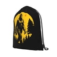 thumbnail image 2 of XMXT Unisex Drawstring Backpack for Women Men, Yellow Sasquatch Print Waterproof Gym Bag String Bags for Shopping Sport Travel, s, 2 of 8