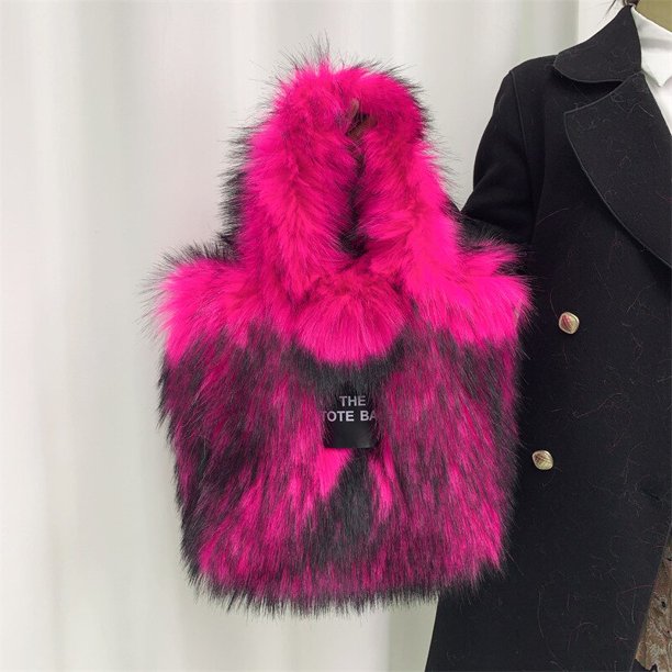 Bolso de mano de piel sintética de gran capacidad para mujer, bolso de mano esponjoso de moda sólida, bolso cruzado de hombro largo, correa de hombro para mujer, Invierno xuanjing unisex