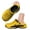 Yellow, variant on Men's Breathable Slip on Clogs Quick Drying Closed Toe Slide Sandals with Adjustable Strap Comfortable Summer Beach Slippers Garden Shoes (Yellow,8.5)