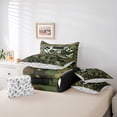 thumbnail image 5 of Camo Gaming Bed in a Bag Queen Comforter Set 7 Piece,Gamer Room Decor For Boys Bedding Sets Army Green Camouflage Sheet Set with Comforter, 5 of 5