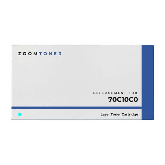 Zoomtoner Compatible with Lexmark IBM 70C10C0 Laser Toner Cartridge - Regular Yield - Cyan