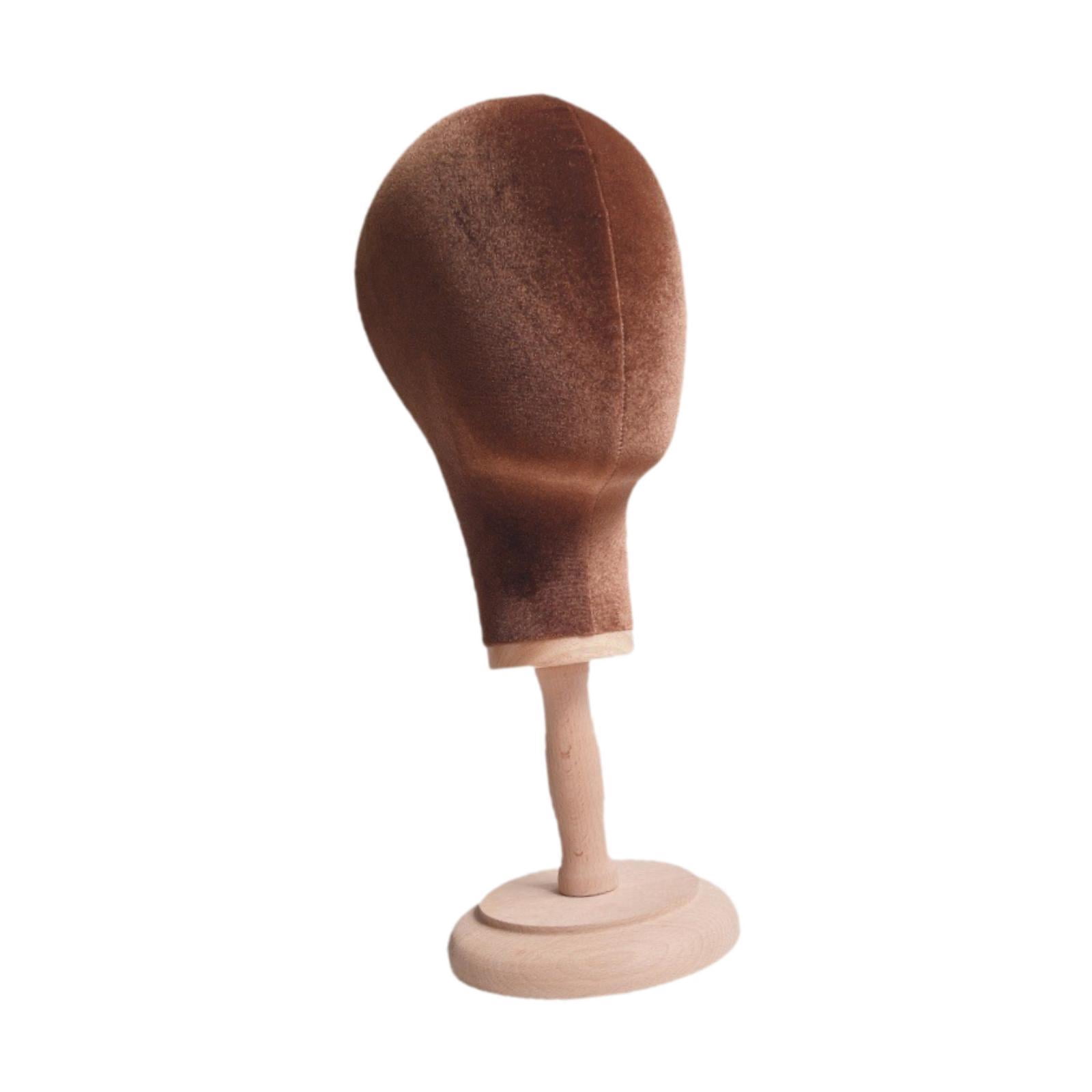 Bothyi Hairpieces Display Holder Manikin Head for Shopping Mall Styling Dry brown