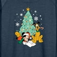 thumbnail image 3 of Disney - Mickey And Pluto Xmas Tree - Women's Lightweight French Terry Long Sleeve Shirt, 3 of 5