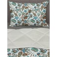 thumbnail image 3 of Crabs Comforter & Sham Bedding Set, Illustration of Sea Life Crabs Octopus Shells Starfish and Medusa Marine Print, 3 pcs Duvet Set Microfiber Filling Quilt, 5 Sizes, Turquoise Brown, by Ambesonne, 3 of 4