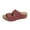 D-Red, variant on Rinsvye Women's Summer Open Toe None Slipper Work Shoes for Women Slippers Platform one Line Glass Slippers for Women Buckle Beach Sandals