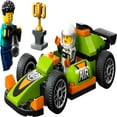 thumbnail image 4 of LEGO City Green Race Car Toy, Classic-Style Racing Vehicle, Small Toy Gift for Kids, Building Kit for Boys and Girls Ages 4 and Up, Photographer and Driver Minifigures, 60399, 4 of 8