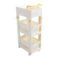 thumbnail image 1 of Rolling Organization Cart, Breathable Holes Rolling Storage Cart 3 Tier Multipurpose  for Office, 1 of 7