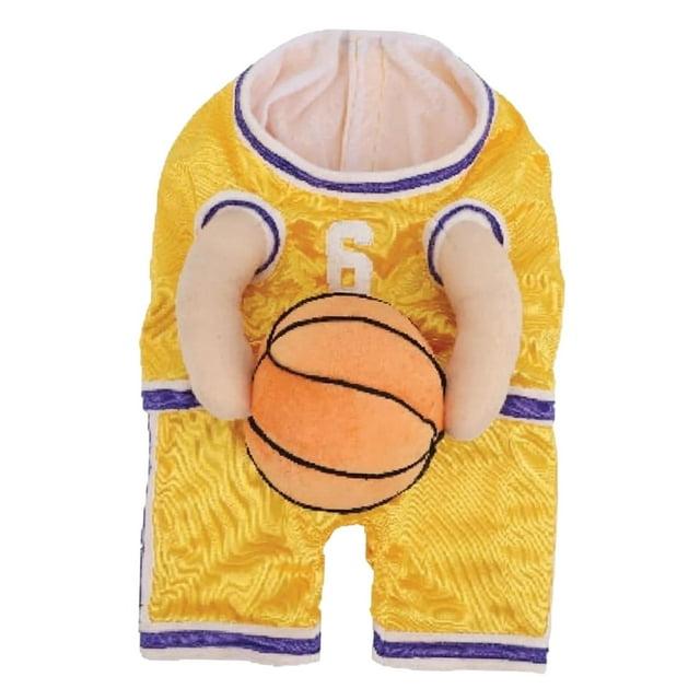Disfraz de baloncesto para perro con pelota, disfraz de cosplay para mascota, accesorios fotográficos, decoración de fiesta para presentaciones en el amarillo