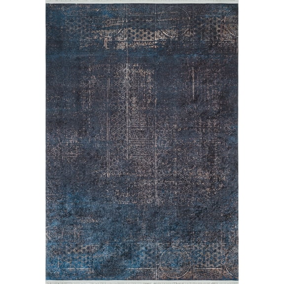 Marage Black Modern Polyester Area Rugs for Living Room Washable Rugs Boho Moroccan Area Rug Soft Geometric Bohemian Carpet Distressed Indoor Rug for Bedroom Dining Room Office Nonslip Rug