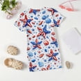 thumbnail image 6 of Grblisyd Girls 4th of July Dress Kids USA Star Striped Dresses American Flag A-line Dress Independence Day Crew Neck Short Sleeve Patriotic Outfit 7-8y, 6 of 6