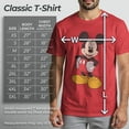 thumbnail image 5 of Men's Mickey Mouse Vintage Black And White Distressed Character T-Shirt - Red, 5 of 10