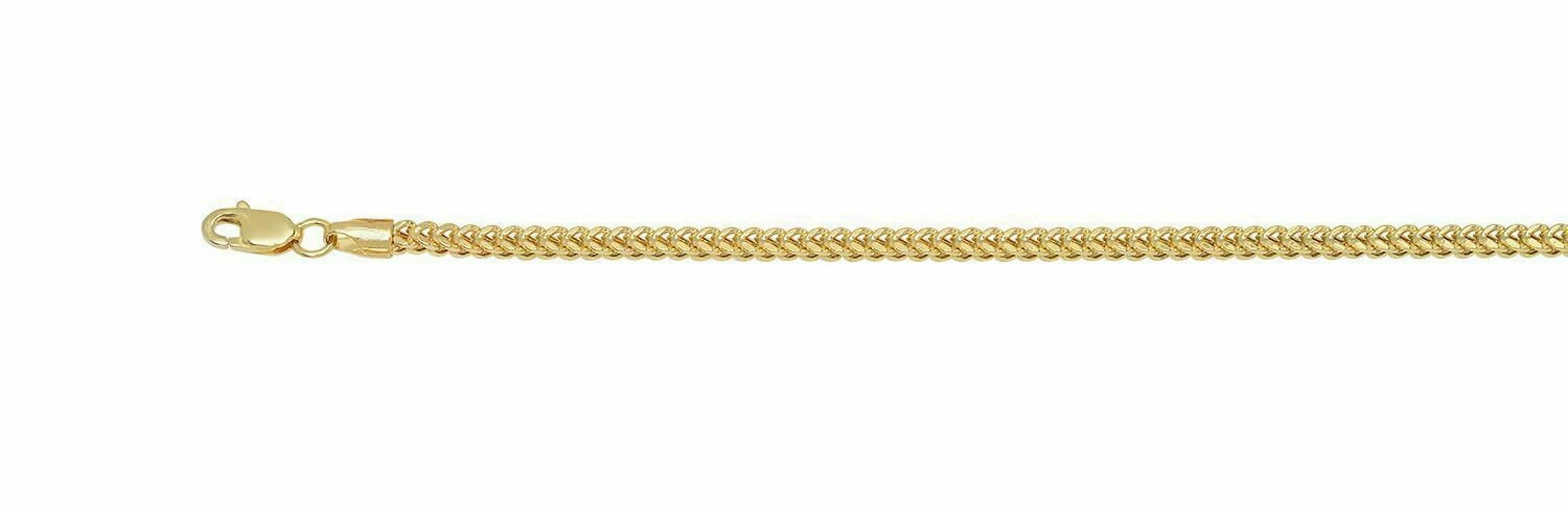 Brilliance Fine Jewelry 10K Yellow Gold Adult Franco Chain 22"