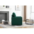 thumbnail image 4 of Velvet Swivel Barrel Chair with Pillow,360 Degree Swivel Barrel,Round Accent Sofa Chair for Living Room Bedroom Office,Weight Capacity 300 LBS,Emerald, 4 of 9