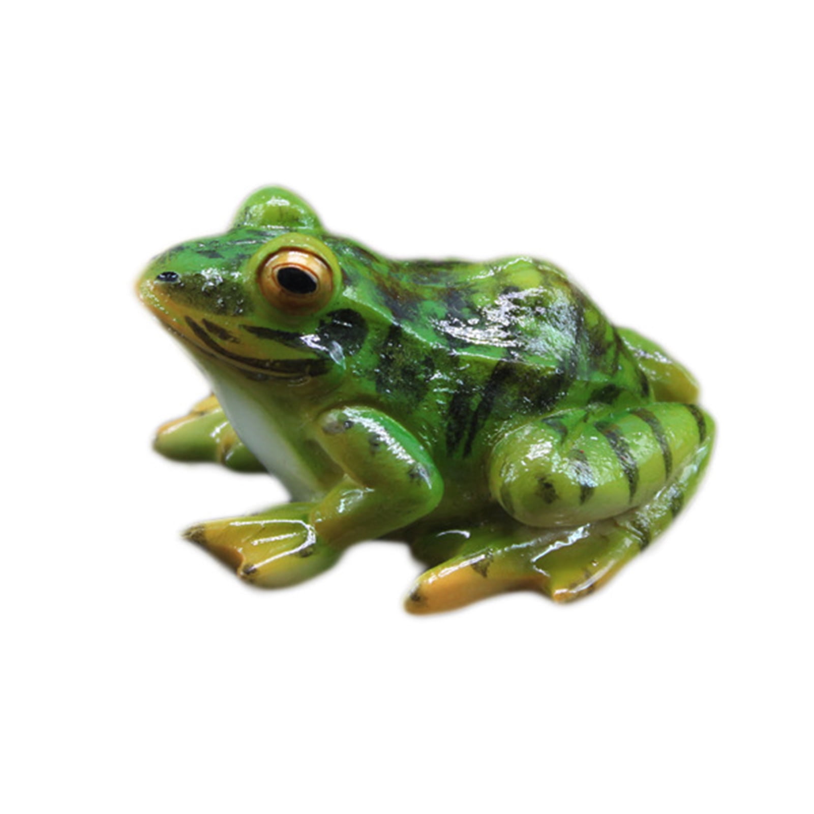 1X Green Frog Figurine Resin Colleation Gift Character Peeping Frog Desk Decor 