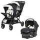 thumbnail image 1 of Baby Trend Sit N Stand Cochecito doble tándem 2.0 DLX y juego de asiento para automóvil EZ-Lift Plus con arneses de seguridad de 5 puntos y funda acogedora, caqui moderno, 1 of 5