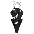 thumbnail image 2 of Fvwitlyh Maillots de Bain Femmes Maillot de Bain Échancré Rétro Col en V Monokini, 2 of 4