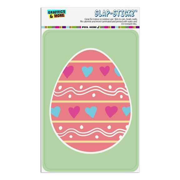 Cute Easter Egg Pink with Hearts Home Business Office Sign