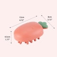 thumbnail image 4 of Guardurnaity Cepillo suave y elástico para de cabello y masaje del cuero cabelludo, peine de silicona para champú, no tóxico Cuidado del cabello Rojo, 4 of 6
