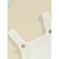 thumbnail image 6 of FEORJGP Infant Baby Girls Boy Easter Clothes Newborn Summer Knitted Jumpsuit Cute Bunny Pattern Sleeveless Romper Overalls for Cute Casual Outfit, 6 of 9