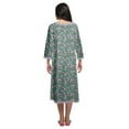 thumbnail image 3 of Moomaya Printed 3/4 Sleeve Nightdress Nursing Cotton Sleepwear For Women, 3 of 6
