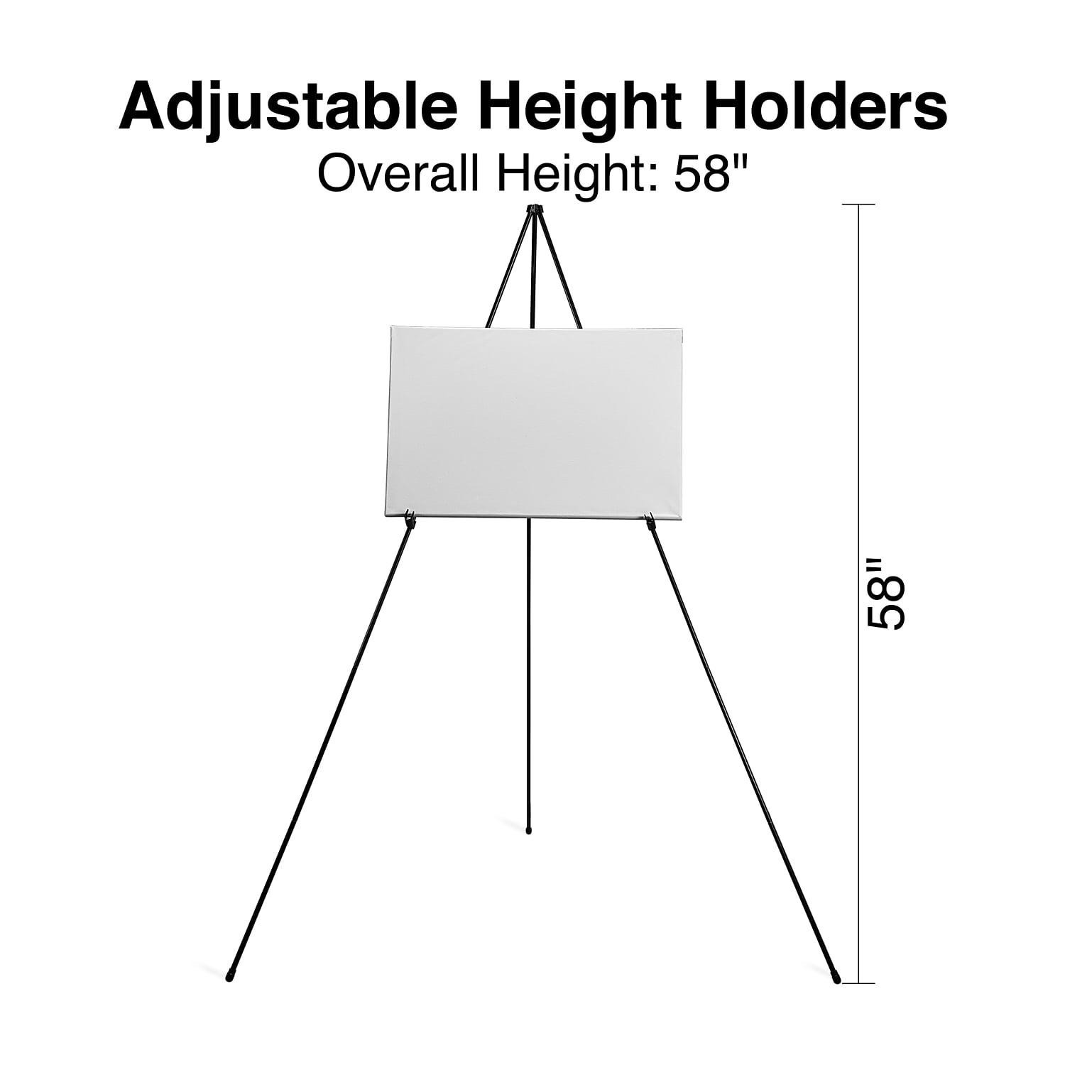 Staples Display Easel 58" Black Metal 2/Pack 61294-CCVS
