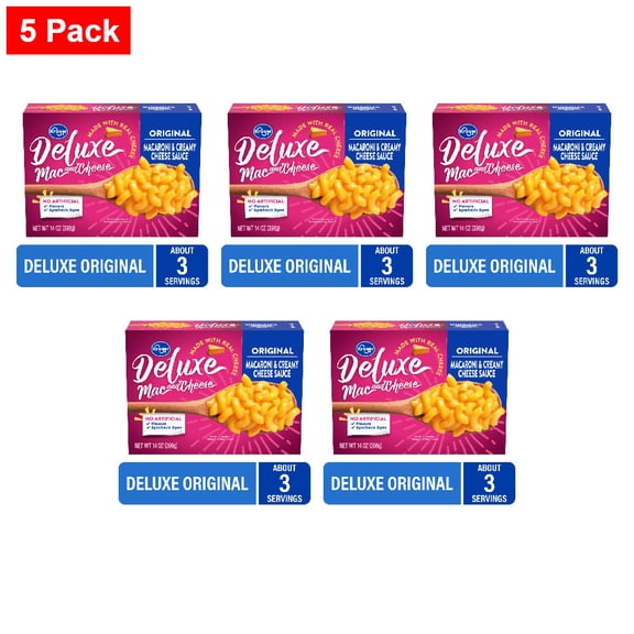 Kroger Deluxe Original Macaroni and Cheese 14 oz - 5 Pack