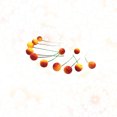 thumbnail image 2 of 48PCS Small Artificial Fruit Berries with Stem Fake Flowers Cherry Stamens DIY Craft Accessory (Yellowish Red), 2 of 7