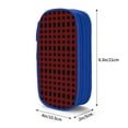 thumbnail image 4 of XMXY Red Tartan Checkered Pencil Case Cute Aesthetic, Portable Pencil Bags with Compartments Zipper Blue, 4 of 7