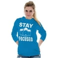 thumbnail image 3 of Stay Focused Photographer Camera Pun Plus Size Long Sleeve Graphic Tee Shirt Brisco Brands 5X, 3 of 4