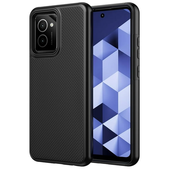 TJS for Nokia HMD Vibe (N159V TA-1590) Phone Case, Slim Dual Layer Hybrid Shockproof Rugged Phone Cover (Black)