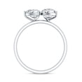 thumbnail image 2 of Rosec Jewels Lab Grown Diamond Toi Et Moi Engagement Ring - Pear and Heart Shaped Diamond Ring - EF-VS Quality - with Jewelry Box, 925 Sterling Silver, US 4.00, 2 of 8