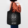 thumbnail image 6 of XMXT Canvas Tote Bag, Dazzling Skull Neon Print Large Handbag for Women, Shopping Working Travel, 6 of 7