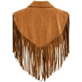 thumbnail image 5 of cocolona Vest for Women Notch Lapel Fringe Sleeveless Cropped Jacket Vacation Party Trendy Outerwear, 5 of 6