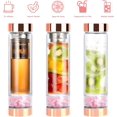 thumbnail image 2 of Botella de agua de cristal de energía de piedra natural,Botellas De Cuarzo de vidrio,Termos para agua,Piedra,Relaja,Caja de embalaje,Rose Gold (Cristal rosa), 2 of 4