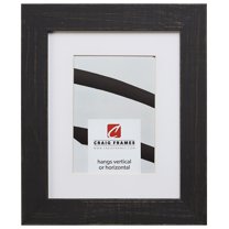 Craig Frames Jasper, 18x36 inch Country Charcoal Black Picture Frame Matted for a 14x32 Photo