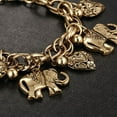 thumbnail image 6 of AYYUFE Women's Vintage Unique Carved Heart Elephant Shiny Pendant Bracelet Bangle Alloy Silver, 6 of 6