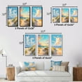 thumbnail image 4 of Designart "Ocean Tranquility in Spring IV" Beach Framed Wall Art Set Of 3 - Blue Coastal Beach Frame Gallery Set For Office Decor, 4 of 6