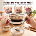 thumbnail image 4 of KRONDO Stainless Steel Meatball Maker Set, Manual Press Tool with Spoon for Home Kitchen, Meal Prep & Appetizers, 4 of 10
