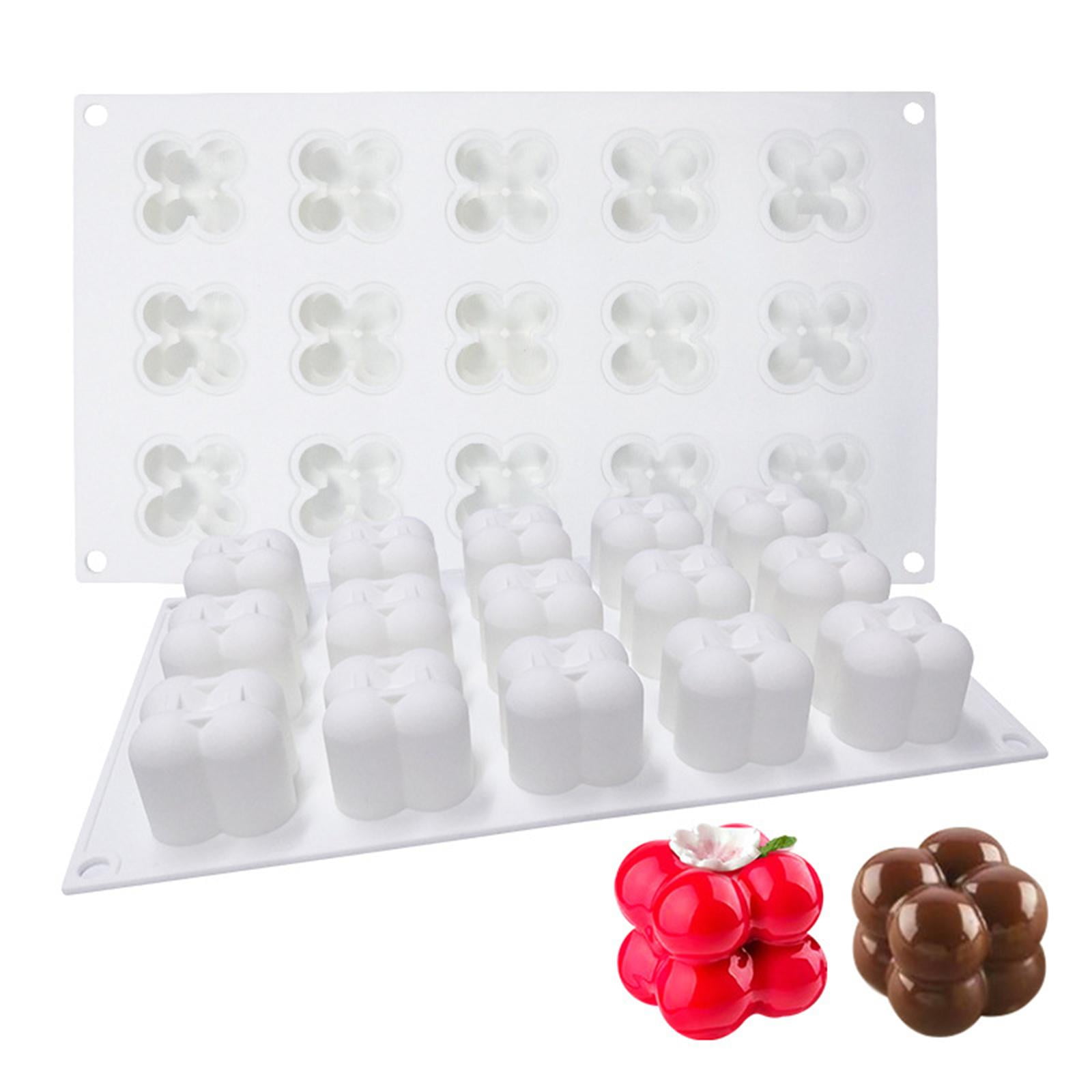 FVDPWYE 2pcs Silicone Cube Candle Mold Bubble Cube Candles Wax Plaster Ornaments