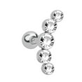 thumbnail image 2 of Anvazise 1Pc Women Rhinestone Cartilage Helix Tragus Ear Stud Earring Piercing Jewelry White, 2 of 13