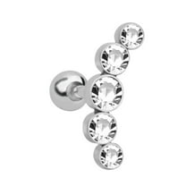 Opolski 1Pc Women Rhinestone Cartilage Helix Tragus Ear Stud Earring Piercing Jewelry